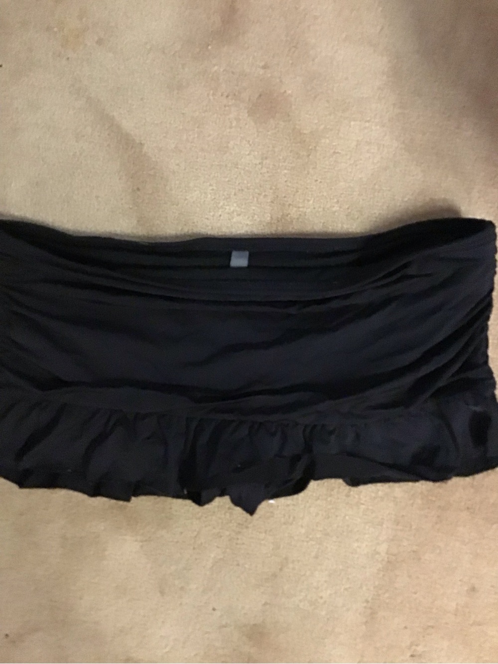 Black Ruffled  Swim Skirt